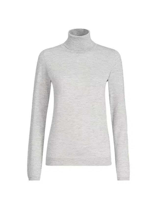 Brunello Cucinelli Women's Sparkling Cashmere and Silk Lightweight Turtleneck Sweater - Pebble