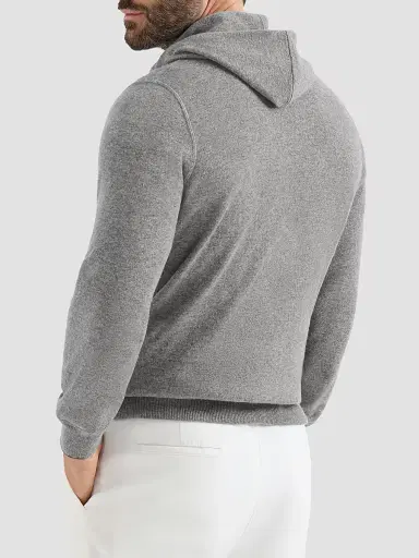 Brunello Cucinelli Men's Cashmere Sweatshirt-Style Cardigan with Hood | Thumbnail 3 Brunello Cucinelli Men's Cashmere Sweatshirt-Style Cardigan with Hood | Thumbnail 3