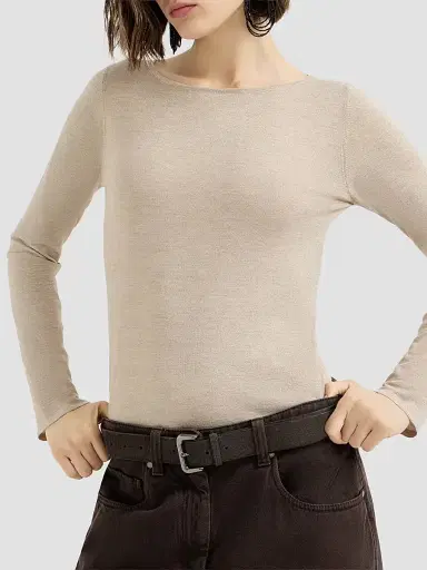 Brunello Cucinelli Women's Sparkling Cashmere and Silk Lightweight Sweater | Thumbnail 4 Brunello Cucinelli Women's Sparkling Cashmere and Silk Lightweight Sweater | Thumbnail 4