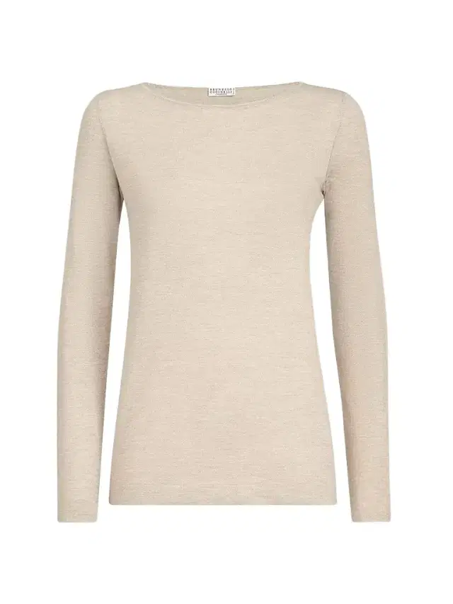 Brunello Cucinelli Women's Sparkling Cashmere and Silk Lightweight Sweater - Desert