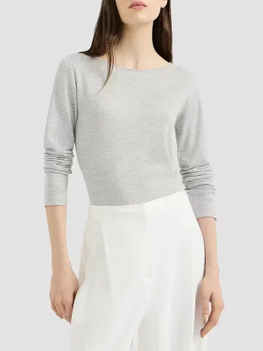 Brunello Cucinelli Women's Sparkling Cashmere and Silk Lightweight Sweater | Thumbnail 2 Brunello Cucinelli Women's Sparkling Cashmere and Silk Lightweight Sweater | Thumbnail 2