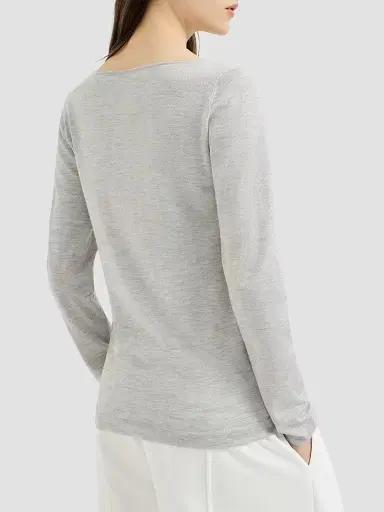 Brunello Cucinelli Women's Sparkling Cashmere and Silk Lightweight Sweater | Thumbnail 3 Brunello Cucinelli Women's Sparkling Cashmere and Silk Lightweight Sweater | Thumbnail 3