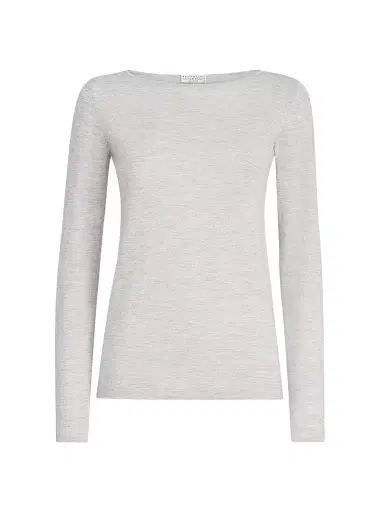 Brunello Cucinelli Women's Sparkling Cashmere and Silk Lightweight Sweater | Thumbnail 1 Brunello Cucinelli Women's Sparkling Cashmere and Silk Lightweight Sweater | Thumbnail 1