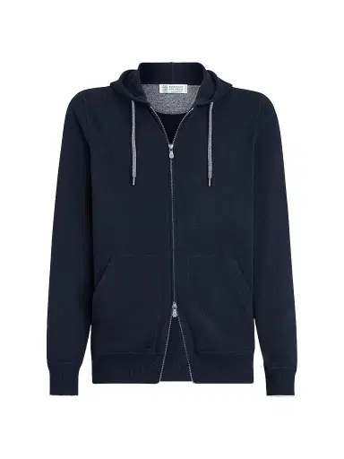 Brunello Cucinelli Men's Cashmere Sweatshirt-Style Cardigan with Hood | Thumbnail 1 Brunello Cucinelli Men's Cashmere Sweatshirt-Style Cardigan with Hood | Thumbnail 1