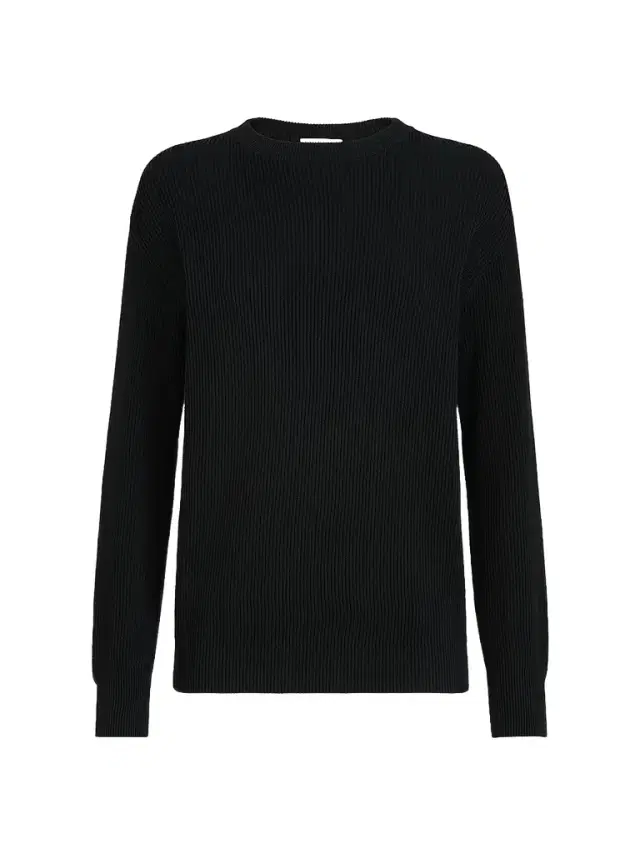 Brunello Cucinelli Women's Cotton English Rib Sweater with Monili - Black
