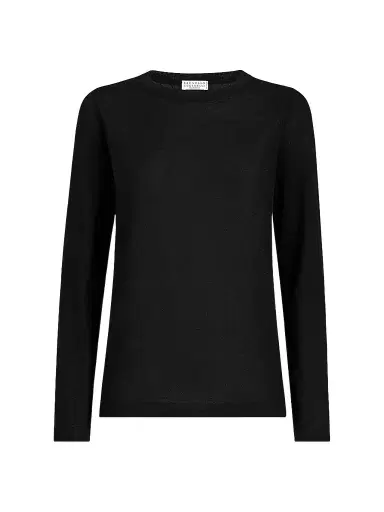 Brunello Cucinelli Women's Cashmere and Silk Lightweight Sweater | Thumbnail 1 Brunello Cucinelli Women's Cashmere and Silk Lightweight Sweater | Thumbnail 1