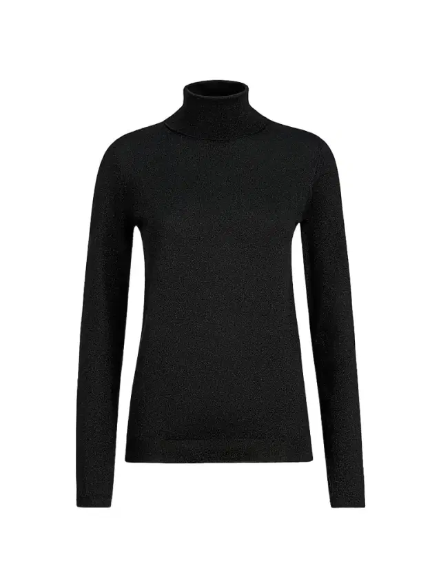 Brunello Cucinelli Women's Sparkling Cashmere and Silk Lightweight Turtleneck Sweater - Black