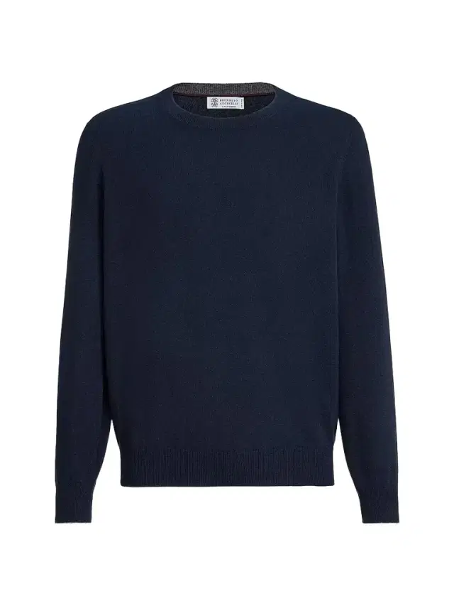 Brunello Cucinelli Men's Cashmere Sweater - Navy Blue