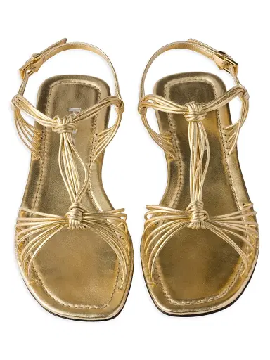 Prada Women's Mordoré Nappa Leather Sandals - Gold - Size 11 | Thumbnail 2 Prada Women's Mordoré Nappa Leather Sandals - Gold - Size 11 | Thumbnail 2