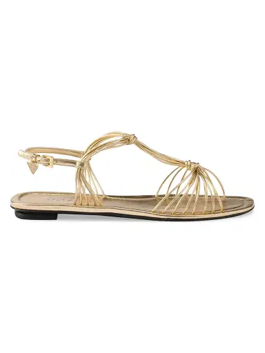 Prada Women's Mordoré Nappa Leather Sandals - Gold - Size 11 | Thumbnail 1 Prada Women's Mordoré Nappa Leather Sandals - Gold - Size 11 | Thumbnail 1