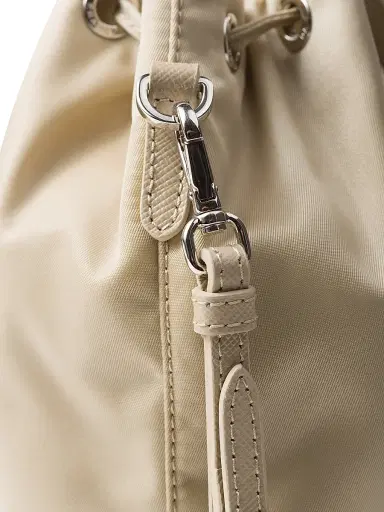 Prada Women's Re-Nylon Pouch - Beige Khaki | Thumbnail 5 Prada Women's Re-Nylon Pouch - Beige Khaki | Thumbnail 5