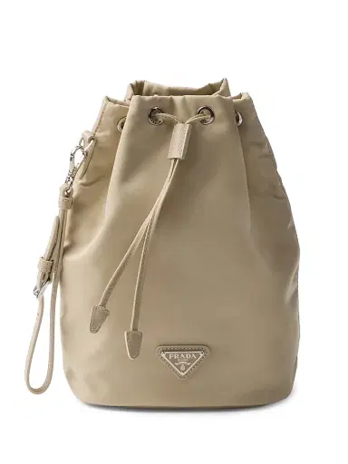 Prada Women's Re-Nylon Pouch - Beige Khaki | Thumbnail 1 Prada Women's Re-Nylon Pouch - Beige Khaki | Thumbnail 1