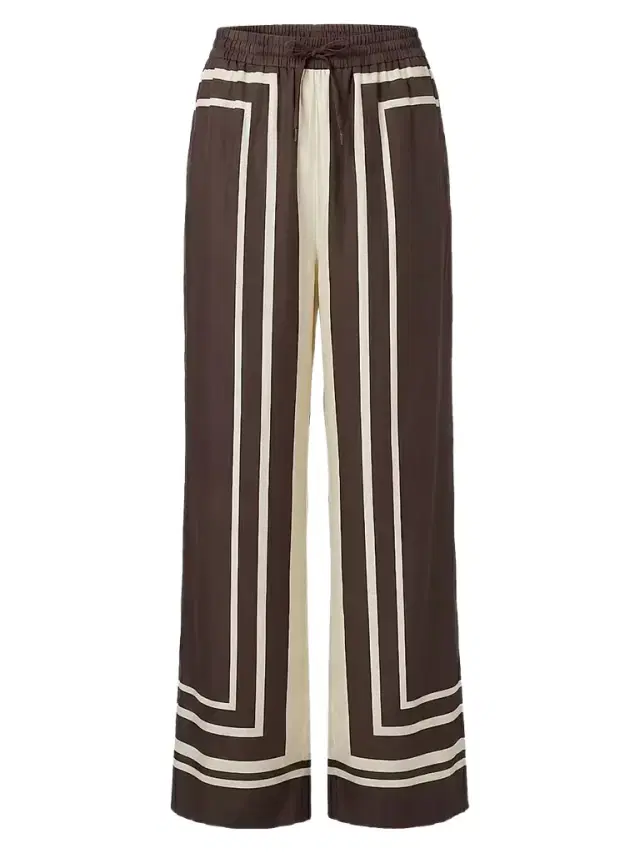 Nicholas the Label Women's Sandra Wide-Leg Pants - Espresso  Scarf Print