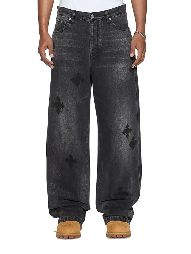 Men's Maxx Blakk Metal Kraftwerk Exaggerated Jeans - Black