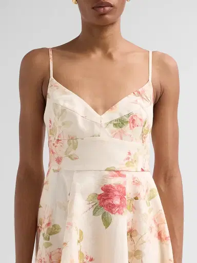 Zimmermann Women's Roselight Picnic Floral Mini Dress - Cream Rose Floral - Size 8 | Thumbnail 5 Zimmermann Women's Roselight Picnic Floral Mini Dress - Cream Rose Floral - Size 8 | Thumbnail 5