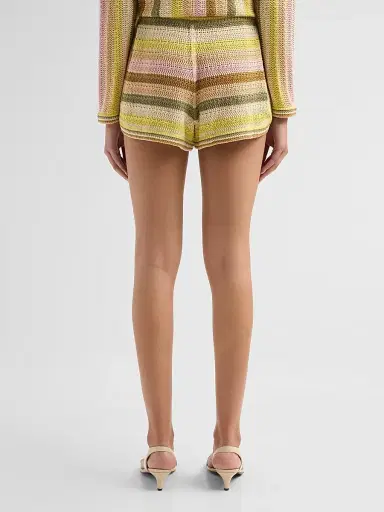 Zimmermann Women's Indra Stripe Crochet Cotton Shorts - Size 10 | Thumbnail 3 Zimmermann Women's Indra Stripe Crochet Cotton Shorts - Size 10 | Thumbnail 3