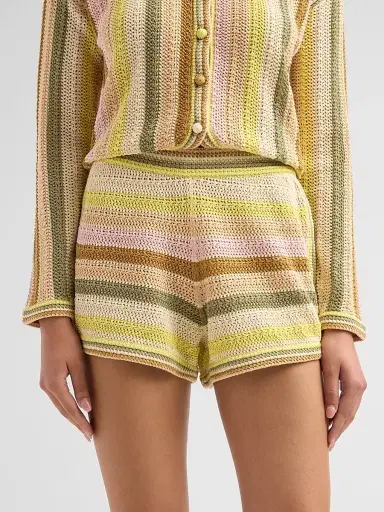 Zimmermann Women's Indra Stripe Crochet Cotton Shorts - Size 10 | Thumbnail 5 Zimmermann Women's Indra Stripe Crochet Cotton Shorts - Size 10 | Thumbnail 5