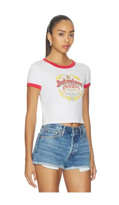 Junk Food Budweiser Ringer Baby Tee | Thumbnail 2 Junk Food Budweiser Ringer Baby Tee | Thumbnail 2