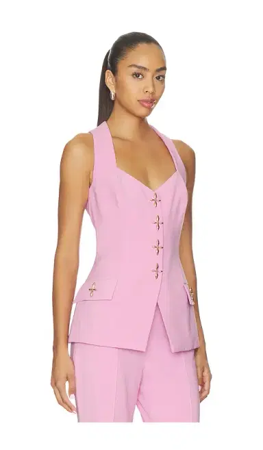 Nadine Merabi Zoe Pink Waistcoat | Thumbnail 2 Nadine Merabi Zoe Pink Waistcoat | Thumbnail 2