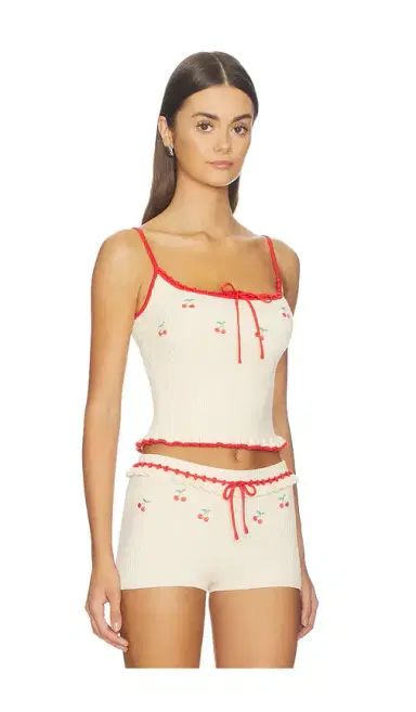 Lovers and Friends Felina Cherry Embroidered Tank | Thumbnail 2