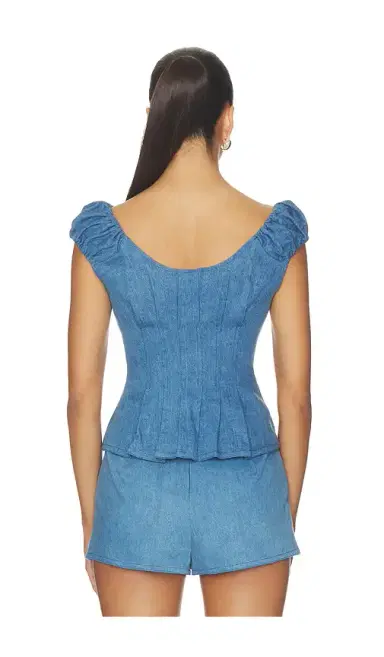 Lovers and Friends Mabel Denim Top | Thumbnail 3 Lovers and Friends Mabel Denim Top | Thumbnail 3