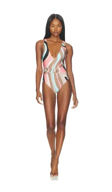 L'AGENCE Lisa Plunge One Piece | Thumbnail 1