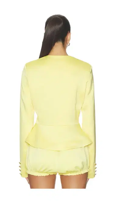 Milkwhite Satin Button Up Blazer | Thumbnail 3 Milkwhite Satin Button Up Blazer | Thumbnail 3