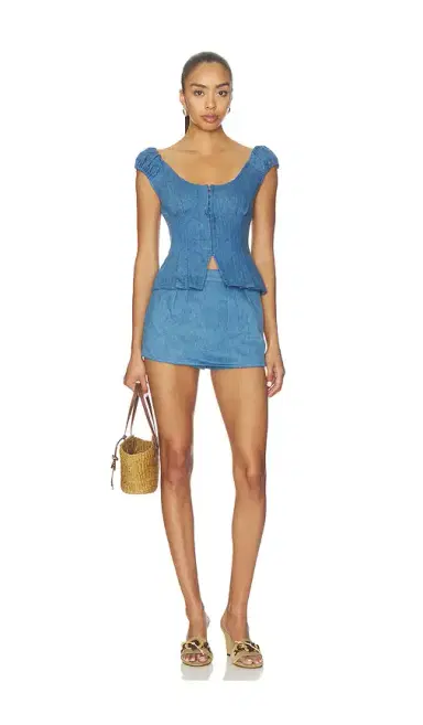 Lovers and Friends Mabel Denim Skort | Thumbnail 6 Lovers and Friends Mabel Denim Skort | Thumbnail 6