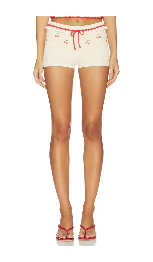 Felina Cherry Embroidered Short