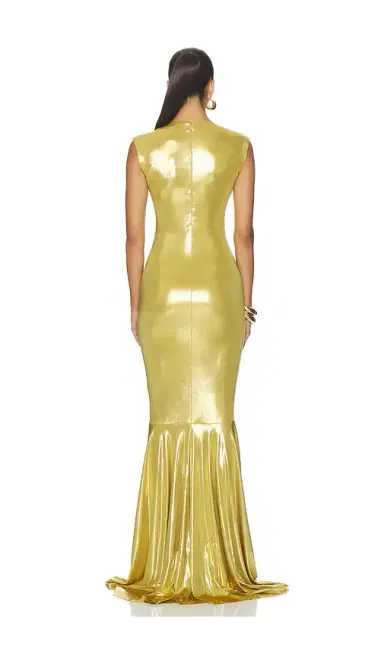 Norma Kamali Sleeveless V Neck Fishtail Gown | Thumbnail 3 Norma Kamali Sleeveless V Neck Fishtail Gown | Thumbnail 3