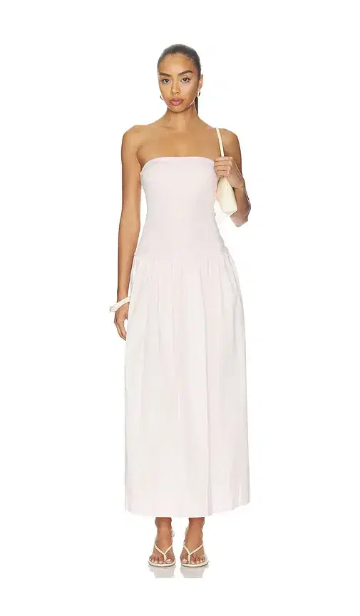 Enza Costa Cotton Bandeau Dress