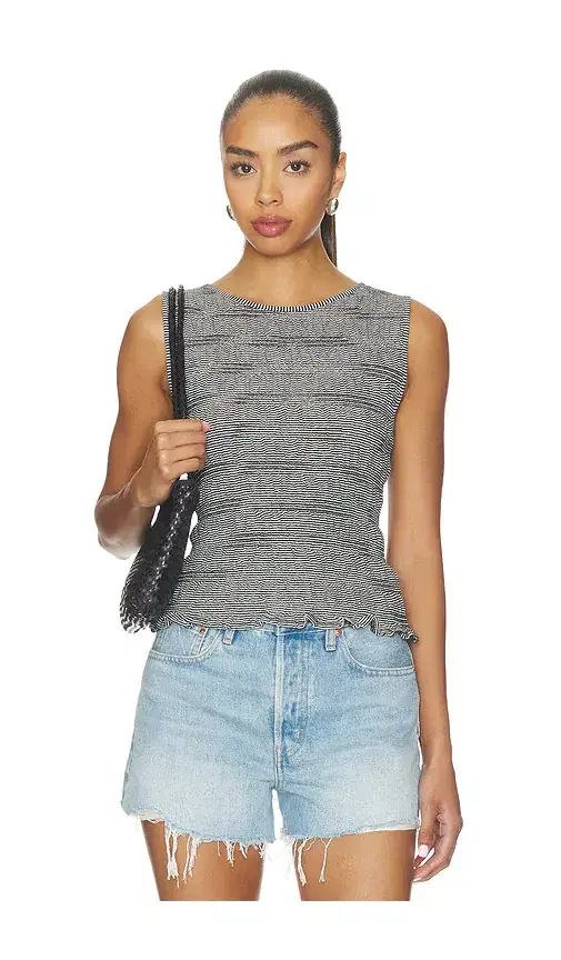Smocked Boatneck Tank