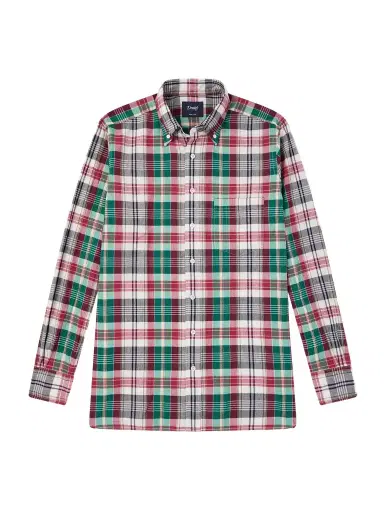 Drake's Button-Down Collar Checked Cotton Shirt - Men | Thumbnail 1