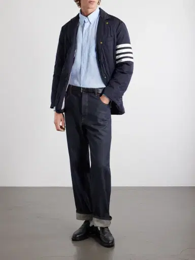 Thom Browne Garment-Dyed Linen Shirt - Men | Thumbnail 2