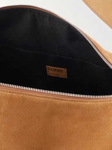 Loewe Loop Logo-Debossed Suede Messenger Bag - Men | Thumbnail 6