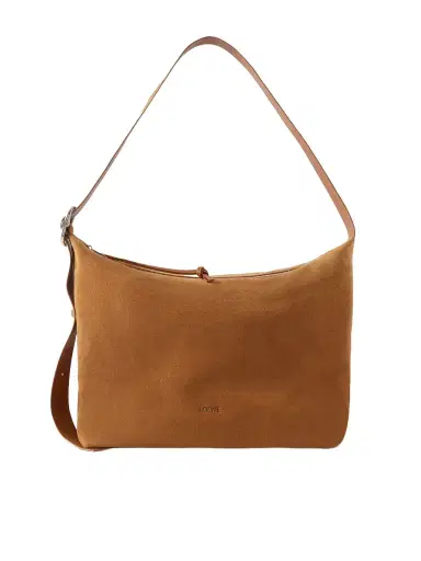 Loewe Loop Logo-Debossed Suede Messenger Bag - Men | Thumbnail 1