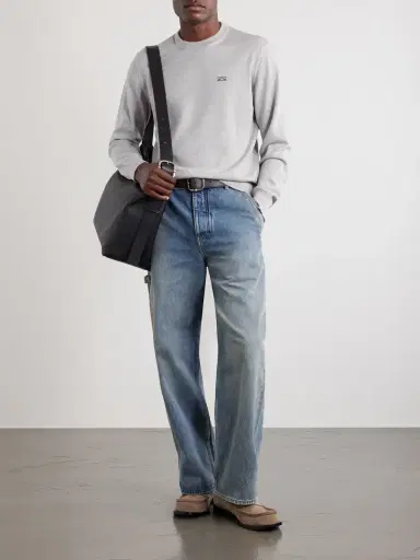 Loewe Anagram-Embroidered Wool-Blend Sweater - Men | Thumbnail 2 Loewe Anagram-Embroidered Wool-Blend Sweater - Men | Thumbnail 2