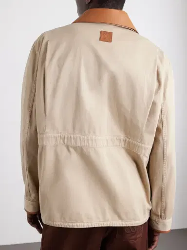 Loewe Paula's Ibiza Leather-Trimmed Cotton-Twill Blouson Jacket - Men | Thumbnail 4 Loewe Paula's Ibiza Leather-Trimmed Cotton-Twill Blouson Jacket - Men | Thumbnail 4