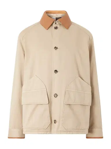 Loewe Paula's Ibiza Leather-Trimmed Cotton-Twill Blouson Jacket - Men | Thumbnail 1 Loewe Paula's Ibiza Leather-Trimmed Cotton-Twill Blouson Jacket - Men | Thumbnail 1