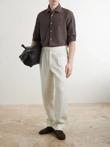 ELEVENTY Lyocell, Linen and Cotton-Blend Shirt - Men | Thumbnail 2 ELEVENTY Lyocell, Linen and Cotton-Blend Shirt - Men | Thumbnail 2