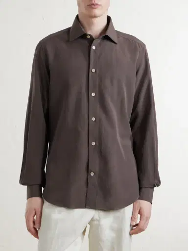 ELEVENTY Lyocell, Linen and Cotton-Blend Shirt - Men | Thumbnail 3 ELEVENTY Lyocell, Linen and Cotton-Blend Shirt - Men | Thumbnail 3