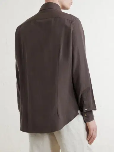 ELEVENTY Lyocell, Linen and Cotton-Blend Shirt - Men | Thumbnail 4 ELEVENTY Lyocell, Linen and Cotton-Blend Shirt - Men | Thumbnail 4