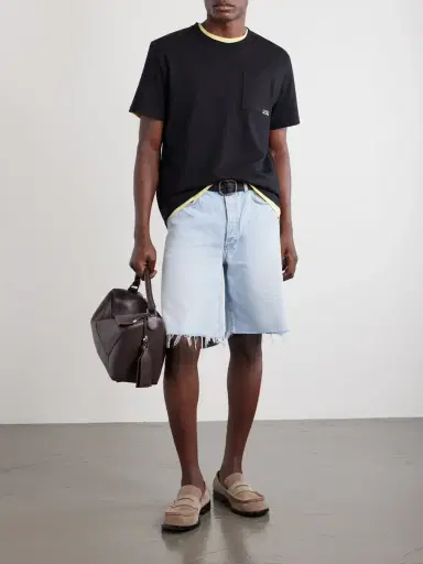 Loewe Anagram-Embroidered Cotton-Jersey T-Shirt - Men | Thumbnail 2 Loewe Anagram-Embroidered Cotton-Jersey T-Shirt - Men | Thumbnail 2