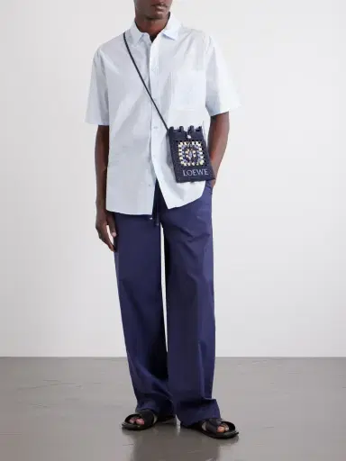 Loewe Paula's Ibiza Straight-Leg Cotton-Blend Drawstring Trousers - Men | Thumbnail 2 Loewe Paula's Ibiza Straight-Leg Cotton-Blend Drawstring Trousers - Men | Thumbnail 2