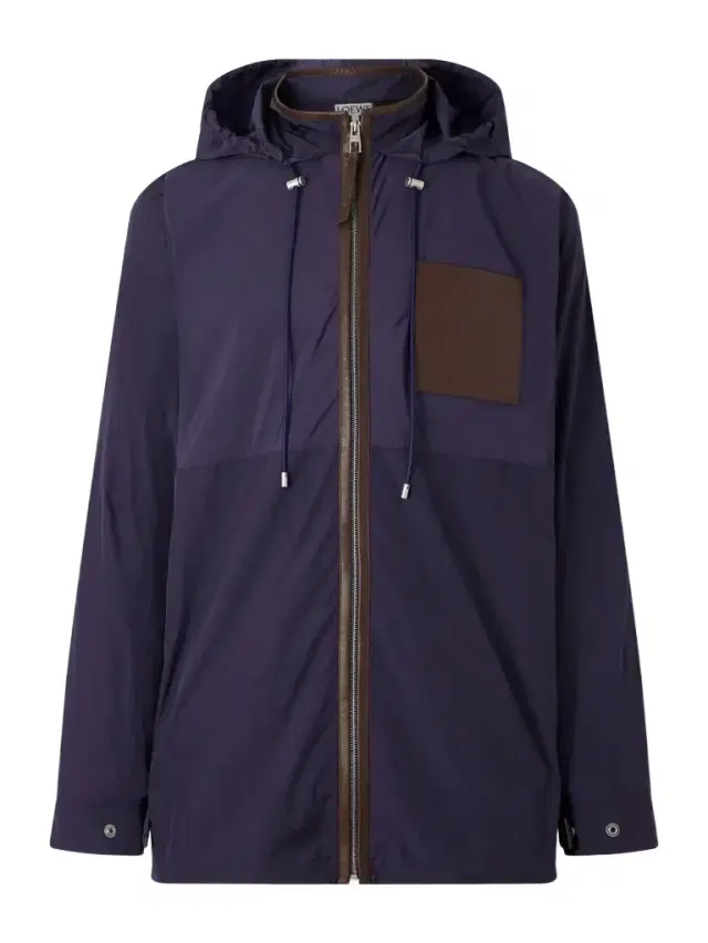 Loewe Paula's Ibiza Logo-Debossed Leather-Trimmed Ripstop Hooded Jacket - Men
