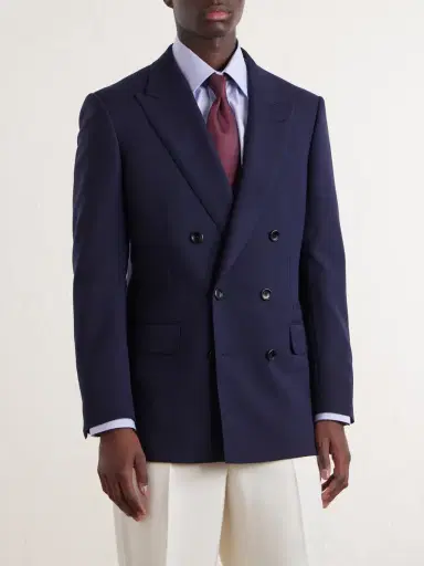 Tom Ford Atticus Double-Breasted Wool and Mohair-Blend Blazer - Men | Thumbnail 3