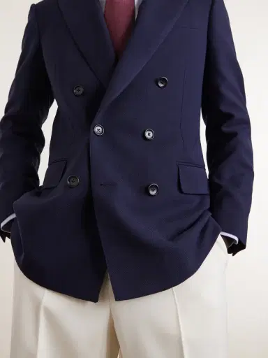 Tom Ford Atticus Double-Breasted Wool and Mohair-Blend Blazer - Men | Thumbnail 5