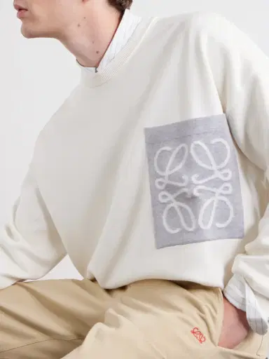 Loewe Anagram-Intarsia Knitted Sweater - Men | Thumbnail 5 Loewe Anagram-Intarsia Knitted Sweater - Men | Thumbnail 5