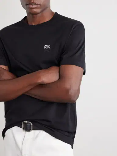 Loewe Anagram-Embroidered Cotton-Jersey T-Shirt - Men | Thumbnail 5