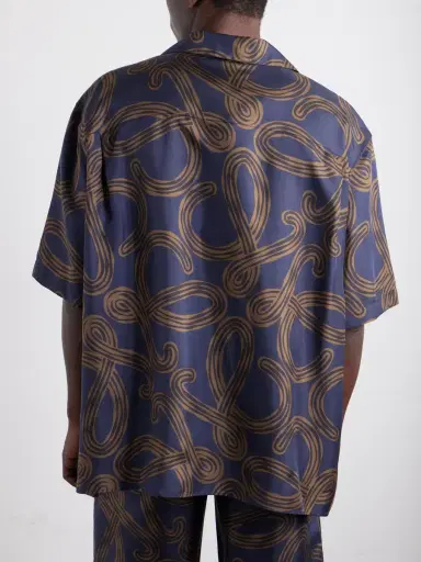 Loewe Paula's Ibiza Convertible-Collar Printed Silk-Satin Shirt - Men | Thumbnail 4